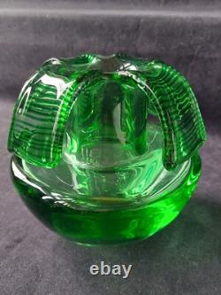 St Louis Vase en cristal Vert Moderniste