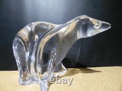 Statue Ours polaire en cristal de Saint-Louis presse papiers ou déco