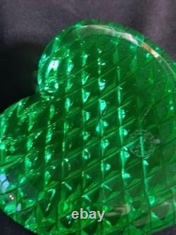 Sublime Coeur En Cristal Taillé De Saint Louis Presse Papier Sulfure