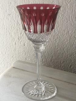 Sublime Grand Verre Tommy Couleur Rouge Cristal St Louis