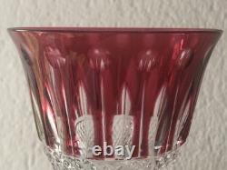 Sublime Grand Verre Tommy Couleur Rouge Cristal St Louis