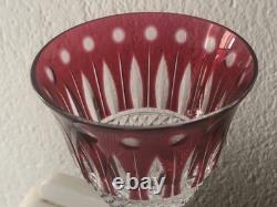 Sublime Grand Verre Tommy Couleur Rouge Cristal St Louis