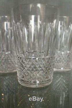 Suite de 8 hauts verres à jus de fruit en cristal taillé Baccarat Saint Louis