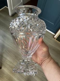 Superbe Grand Vase Médicis Cristal Saint Louis taillé 25,5cm