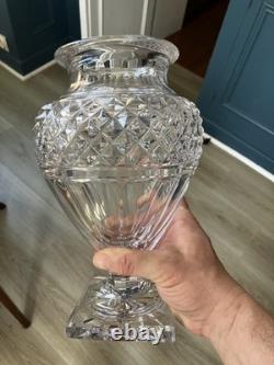 Superbe Grand Vase Médicis Cristal Saint Louis taillé 25,5cm