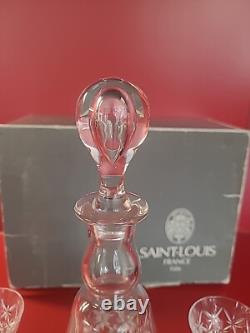Superbe Service à liqueur Cristal Saint Louis Carafe et 6 verres à liqueur neuf