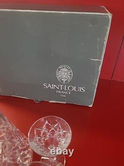 Superbe Service à liqueur Cristal Saint Louis Carafe et 6 verres à liqueur neuf