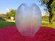 Superbe Tulipe Globe Lampe A Petrole En Cristal Grave De Baccarat Ou Saint Louis