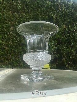 Superbe Vase Medicis Cristal Taillé Pointe De Diamant 4,34 Kg. St Louis Baccarat