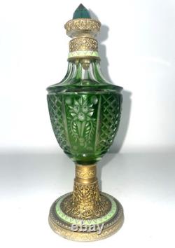 Superbe flacon cristal taillé St Louis