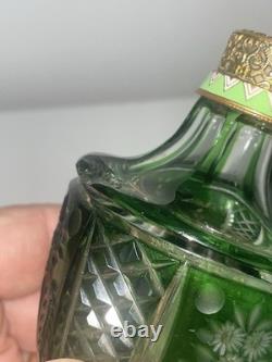 Superbe flacon cristal taillé St Louis