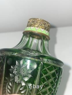 Superbe flacon cristal taillé St Louis