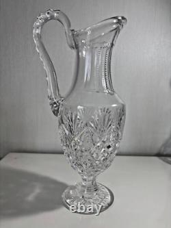 Superbe pichet broc en cristal taillé signé St Louis modèle Florence