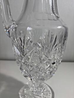 Superbe pichet broc en cristal taillé signé St Louis modèle Florence