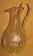 Superbe Pichet Cristal De Saint Louis Baccarat Ancien &agrave; D&eacute;cor De Feuilles Or