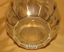 Superbe pichet cristal de Saint Louis Baccarat ancien à décor de feuilles or