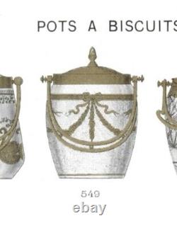 Superbe pot seau à biscuits CRISTAL SAINT LOUIS RARE Modèle LOUIS XVI 1900