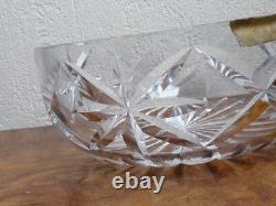 Superbe rare ancienne grande coupe Saladier en cristal de Saint Louis 22cm