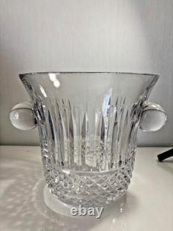 Superbe seau à champagne en cristal taillé modèle Tommy Saint Louis