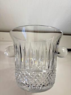 Superbe seau à champagne en cristal taillé modèle Tommy Saint Louis