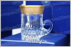 Tasse à thé en cristal de St Louis modèle Thistle NEUF Tea cup NEW (D)