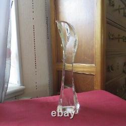 Tête d aigle ou de héron en cristal de saint louis avec étiquette d origine