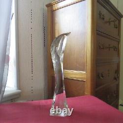 Tête d aigle ou de héron en cristal de saint louis avec étiquette d origine