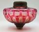 Toupie Saint Louis Cristal Rouge Lampe A Pétrole Baccarat