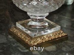 Très Beau Vase Médicis en Cristal et Bronze 29.5 cm, Modèle Versailles St Louis