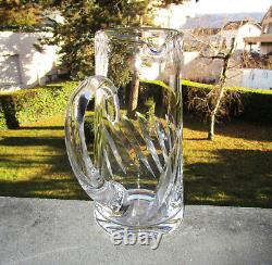Très beau grand pichet broc pot à eau cristal de St Saint Louis modèle Bidassoa