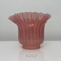 Tulipe lampe verre cristal pétrole oil lamp shade Baccarat Saint Louis Clichy