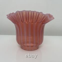 Tulipe lampe verre cristal pétrole oil lamp shade Baccarat Saint Louis Clichy