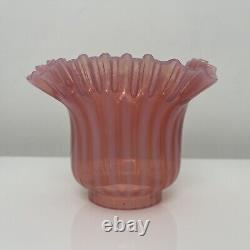 Tulipe lampe verre cristal pétrole oil lamp shade Baccarat Saint Louis Clichy