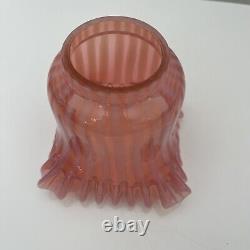 Tulipe lampe verre cristal pétrole oil lamp shade Baccarat Saint Louis Clichy