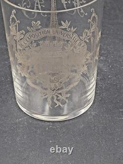 VERRE Cristal SAINT LOUIS Souvenir Exposition Universelle PARIS 1889 + KDO