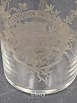 VERRE Cristal SAINT LOUIS Souvenir Exposition Universelle PARIS 1889 + KDO