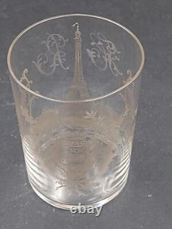 VERRE Cristal SAINT LOUIS Souvenir Exposition Universelle PARIS 1889 + KDO