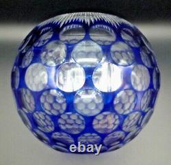 VSL ST LOUIS Vase boule effet kaleïdoscope verre ou cristal taillé