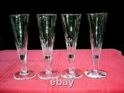 Val Saint Louis Lambert Flutes A Champagne Cristal Uni 19ème Xixème Ac Baccarat