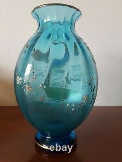 Vase Cristal Saint Louis Couleur Roemer Bleu Ciel Art Nouveau