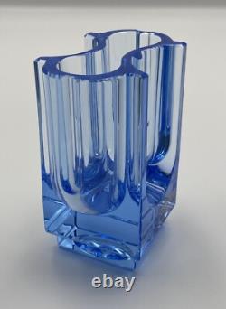 Vase Cristal de Saint-Louis Rivière de Table Bleu Très Bon État