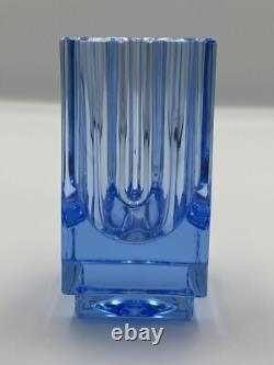 Vase Cristal de Saint-Louis Rivière de Table Bleu Très Bon État
