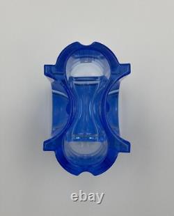 Vase Cristal de Saint-Louis Rivière de Table Bleu Très Bon État