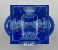 Vase Cristal de Saint-Louis Rivière de Table Bleu Très Bon État