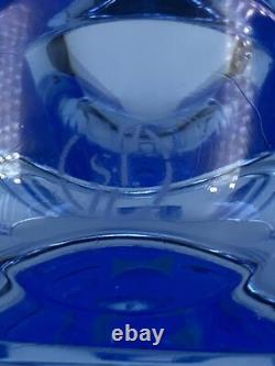 Vase Cristal de Saint-Louis Rivière de Table Bleu Très Bon État