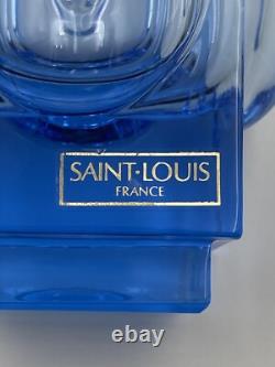 Vase Cristal de Saint-Louis Rivière de Table Bleu Très Bon État