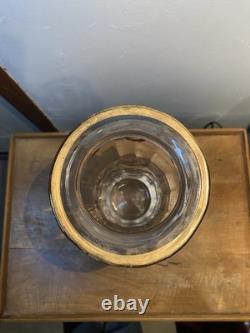 Vase En Cristal Soufflé Décor Or DLG Saint Louis Baccarat