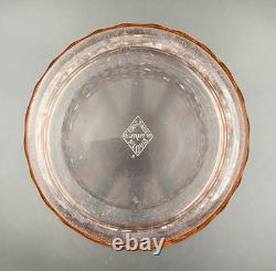 Vase Évasé Cristal De Saint-Louis Overlay 1930 Art Deco Orange H21cm Bon état