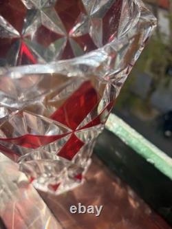 Vase St Louis Rouge 25 Hauteur Plusieurs Éclat Voir Photo Signe
