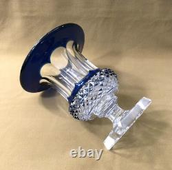 Vase VASQUE DE MEDICIS cristal SAINT LOUIS doublé BLEU modèle VERSAILLES 19,5cm